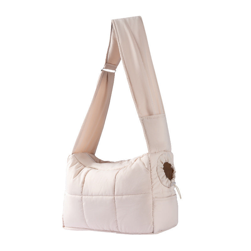 Large Capacity Pet Carrier Crossbody Bag - Portable Travel Bag for Cats & Small Dogs