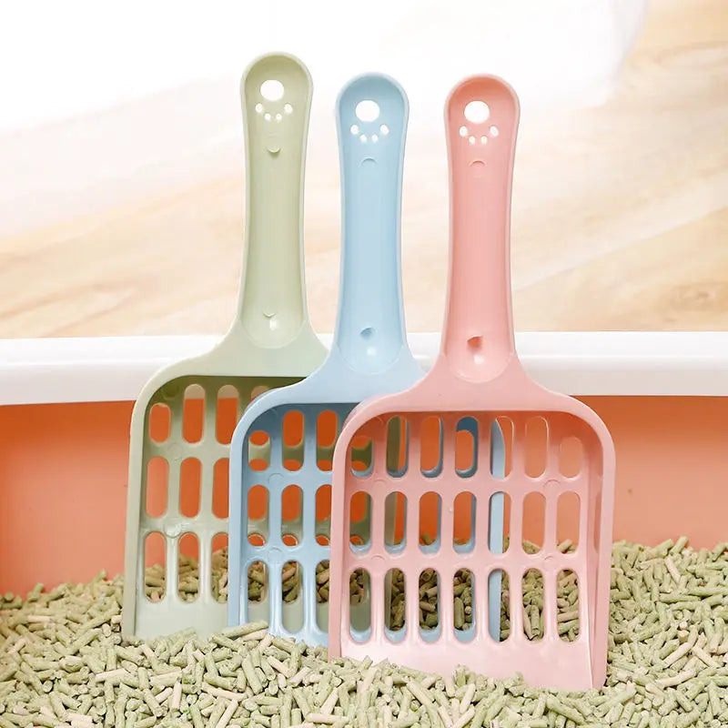 Cat Litter Scoop - Hollow Tofu Mesh Sifter, Lightweight Plastic, Multiple Colors