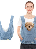 Pet Front Carrier Backpack - Waterproof Wind-Resistant Chest Bag for Dogs & Cats, Fits Pets up to 8.8 lb (4 kg)